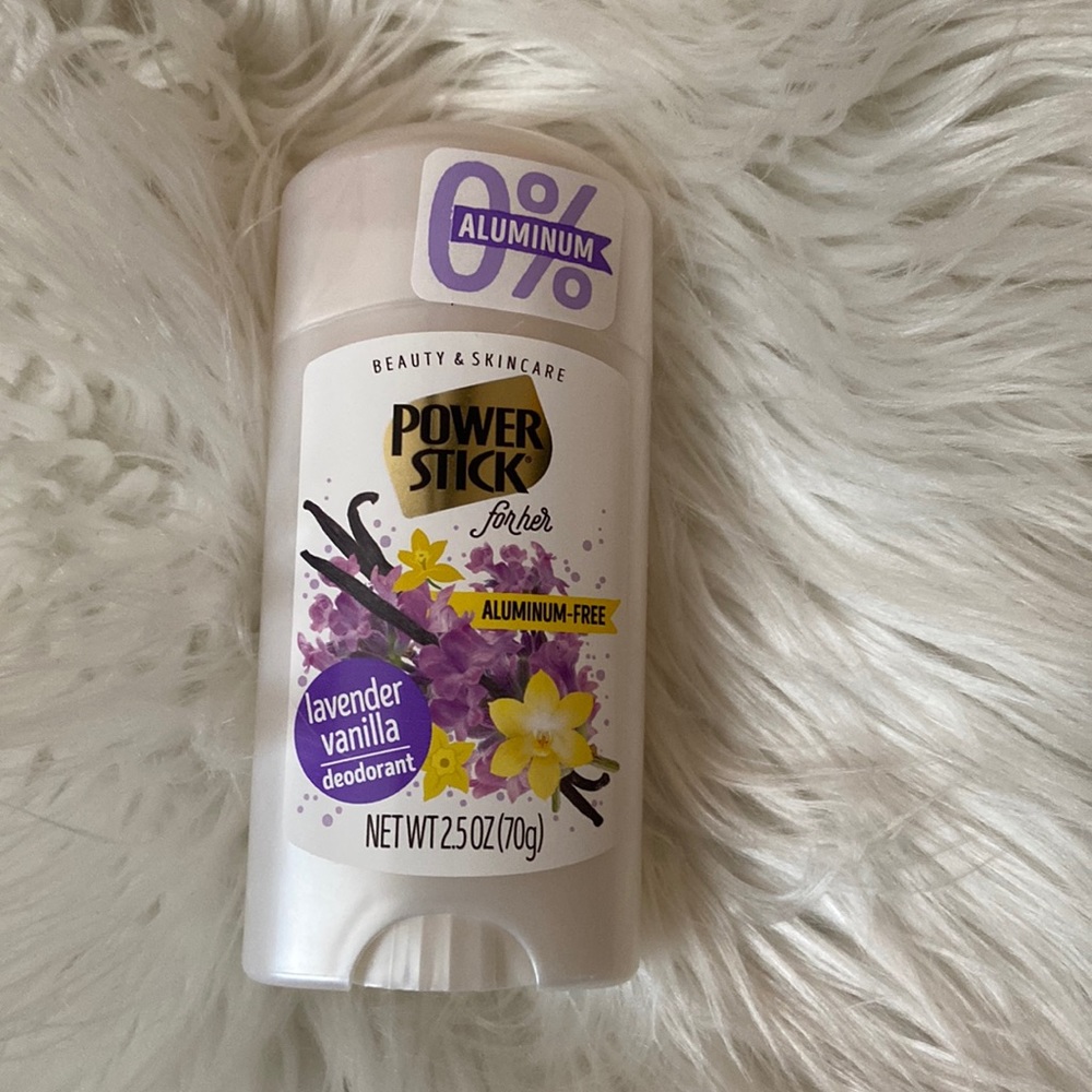 POWER STICK ALUMINUM FREE VANILLA LAVENDER DEODORANT CRUELTY PARABEN FREE VEGAN